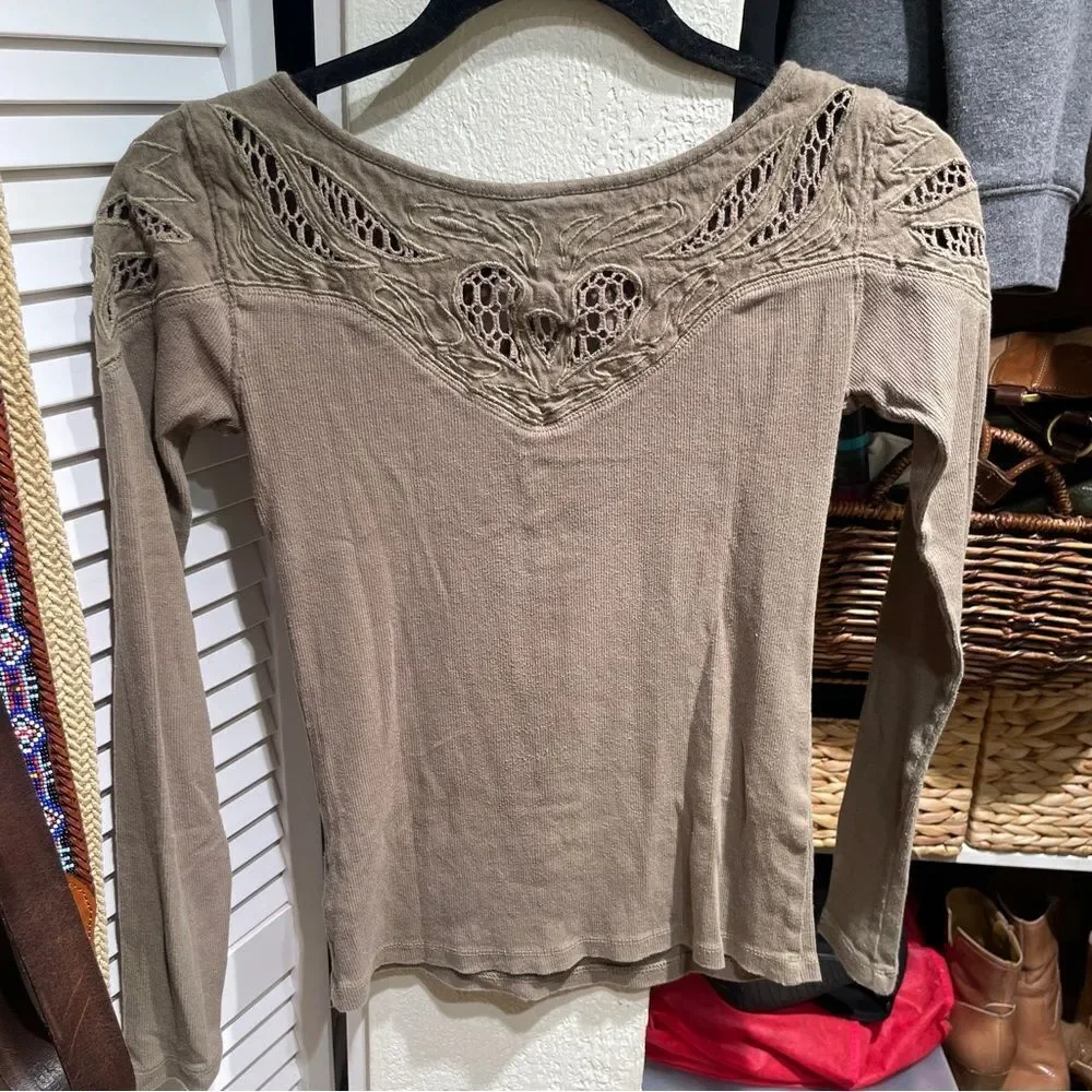Free People Green Top